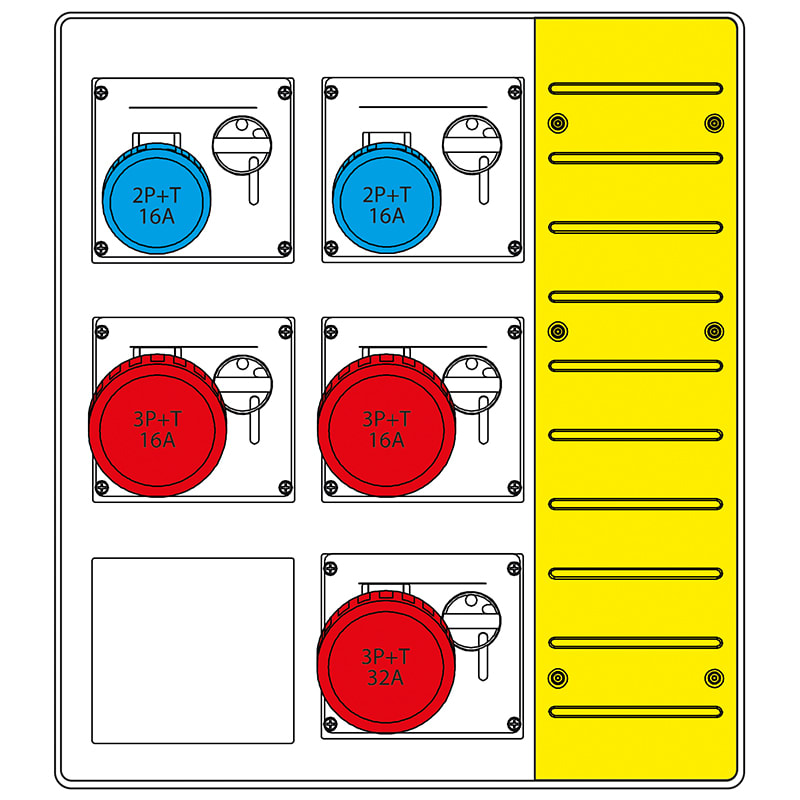 SCAME PARRE SPA - SCA657.8035-012 MBOX3 CON MORSETTIERA PRESE S/FUSIBILI