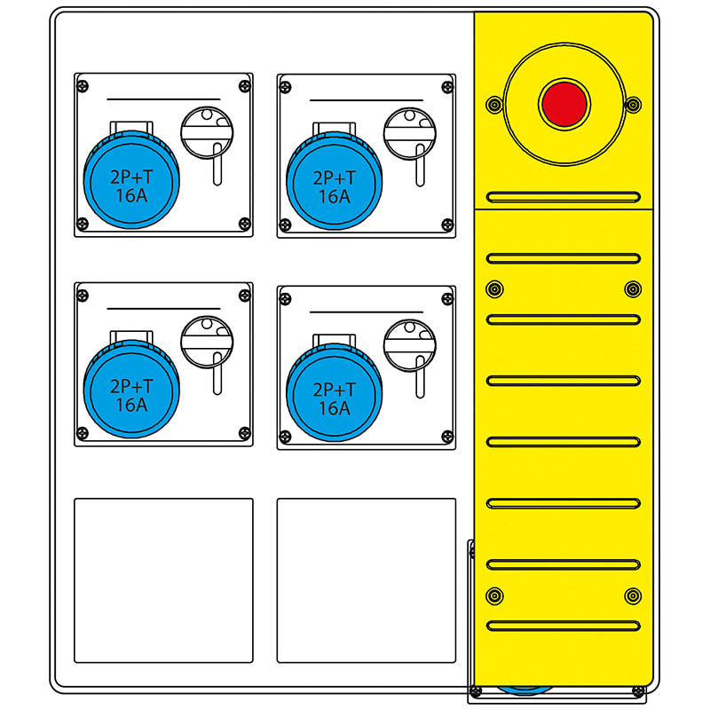 SCAME PARRE SPA - SCA657.8934-054 MBOX3 MORSETT.+EMERGENZA PR. S/FUSIBILI