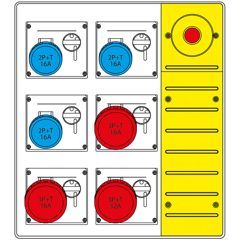 SCAME PARRE SPA - SCA657.8836-022 MBOX3 CON SPINA+EMERGENZA PR.S/FUSIBILI