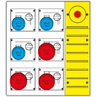 SCAME PARRE SPA - SCA657.8936-124 MBOX3 MORSETT.+EMERGENZA PR. S/FUSIBILI