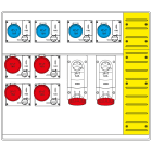 SCAME PARRE SPA - SCA658.6950-108 MBOX5 MORSETTIERA+EMERGENZA PRESE C/FUS.