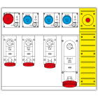SCAME PARRE SPA - SCA658.6958-068 MBOX5 MORSETTIERA+EMERGENZA PRESE C/FUS.