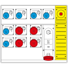 SCAME PARRE SPA - SCA658.8950-704 MBOX5 MORSETTIERA+EMERGENZA PRESE S/FUS.
