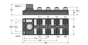 TURCK BANNER SRL - TUK6611942 TB-8M12-4P2-CS12T