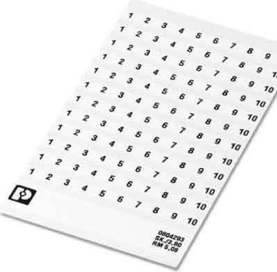 PHOENIX CONTACT - PHC0804303 SK 5,08/3,8: 0-9 SCHEDA DI SIGLATURA