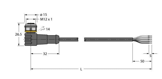 TURCK BANNER SRL - TUK6625030 WKC4.5T-10/TEL