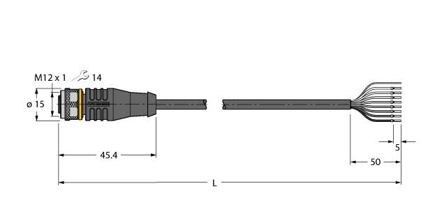 TURCK BANNER SRL - TUK6625460 RKS8T-10/TXL