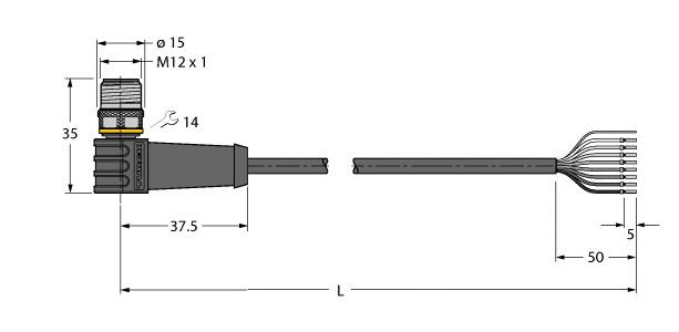 TURCK BANNER SRL - TUK6625468 WSS8T-5/TXL
