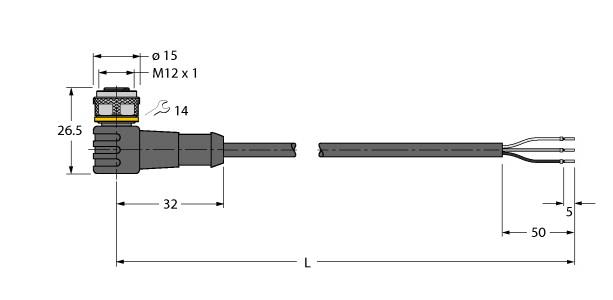 TURCK BANNER SRL - TUK6625513 WKC4T-5/TXL