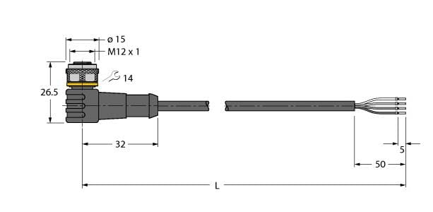 TURCK BANNER SRL - TUK6625517 WKC4.4T-10/TXL