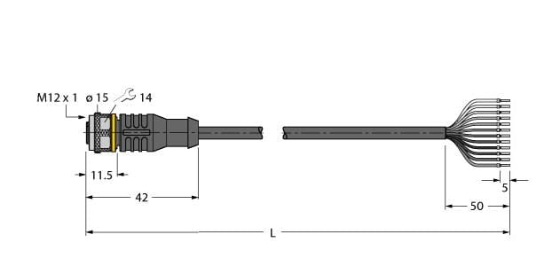 TURCK BANNER SRL - TUK6628903 RKC12T-15/TXL