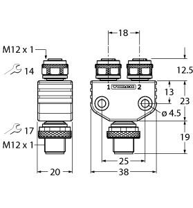TURCK BANNER SRL - TUKU7016-1 VB 40.5-CS19