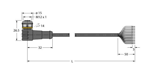 TURCK BANNER SRL - TUK6635773 WKC12T-15/TXL