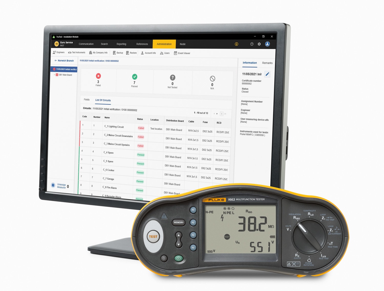 FLUKE ITALIA SRL - FLK5317750 FLUKE 1663 IDTK KIT TESTER MULTIF E LICE