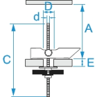 BM SPA - BMMF1186 ANCORA ACC. AG DOPPIO DADO M6