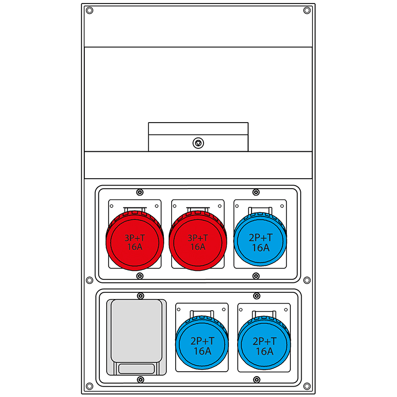 SCAME PARRE SPA - SCA670.6566-129 DOMINO-3BLU+2ROSSE+1DOMOPLUS (BIVAL.)
