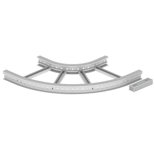 UNEX APARELLAJE ELEC - UNY67506-04 67 CURVA PIANA 90 GRIGIO 85X500 R300 U2