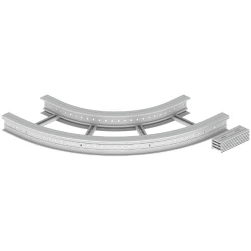 UNEX APARELLAJE ELEC - UNY67527-04 67 CURVA PIANA 90° GRIGIO 135X500 R600 U