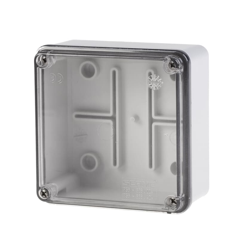 SCAME PARRE SPA - SCA686.224 SCATOLA DER.100X100 S/PAS IP56 TRASPAR.