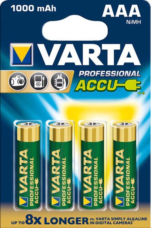 VARTA CONSUMER BATT - VAT05703301404 AAA (MINISTILO) RECH ACCU POWER X4 1000