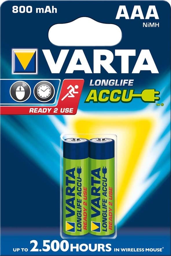 VARTA CONSUMER BATT - VAT56703101402 AAA RECHARGE ACCU POWER X2 (800 MAH)