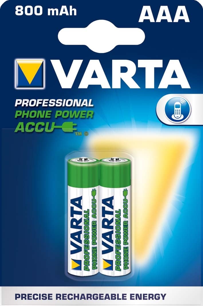 VARTA CONSUMER BATT - VAT58398101402 AAA RECHARGE ACCU PHONE X2 (800 MAH)