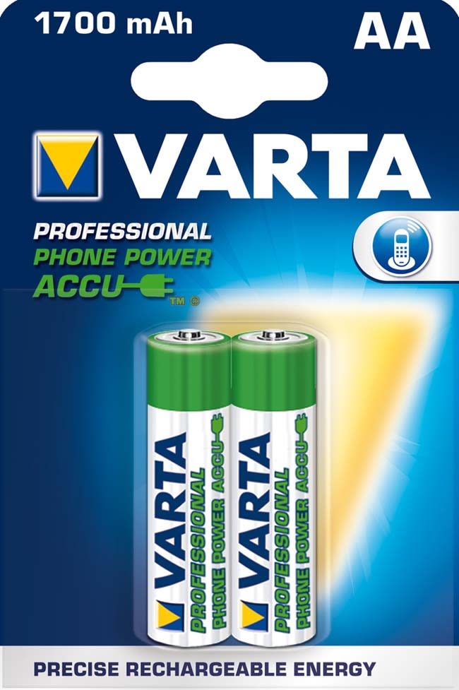 VARTA CONSUMER BATT - VAT58399201402 AA (STILO) RECHARGE ACCU PHONE X2 1.600