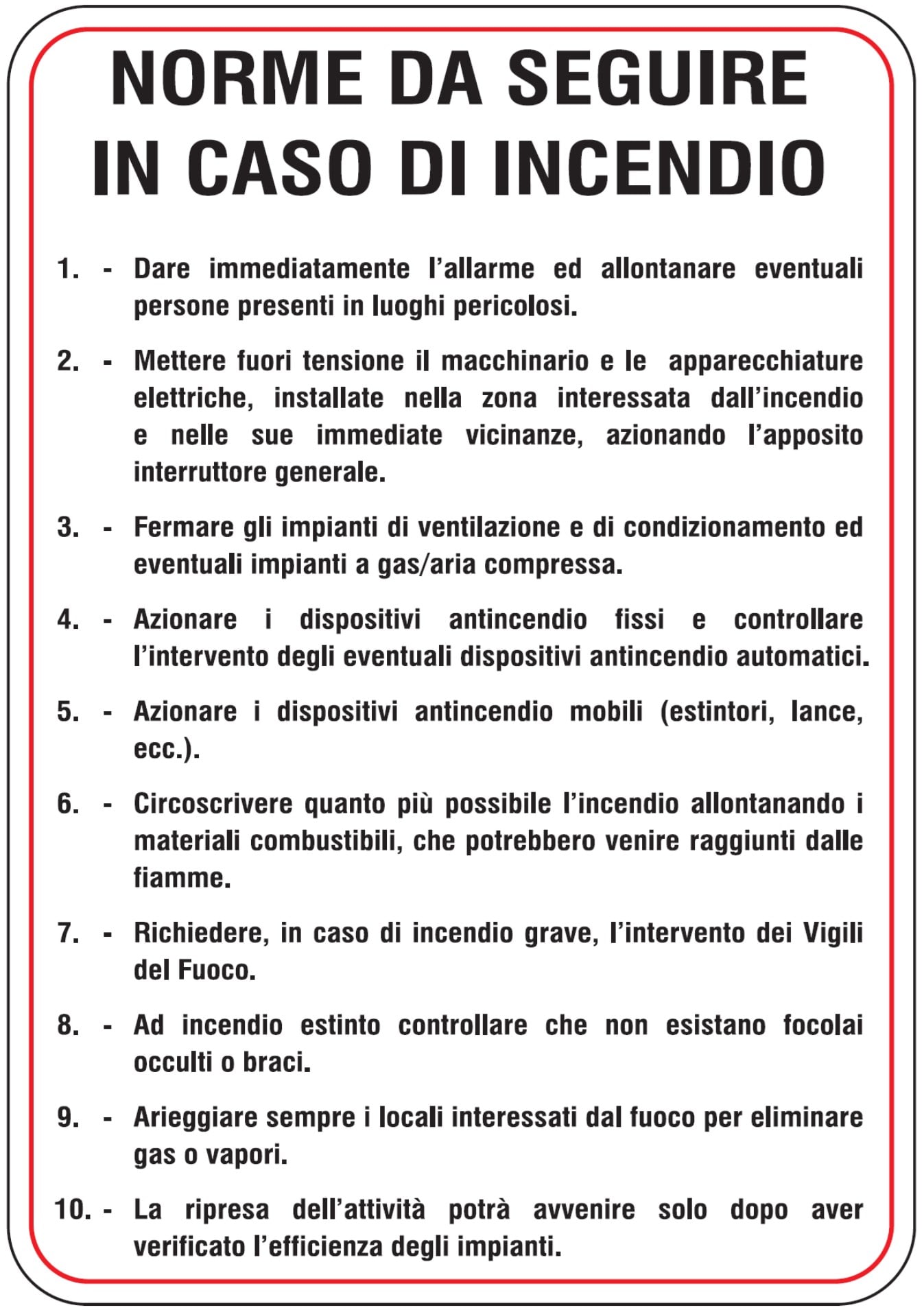 OCMEI SRL - OCM6CR1214-B CART.330X470MM NOR.CASO D INCENDIO