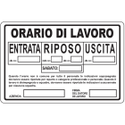 OCMEI SRL - OCM6CR1355 CART.300X200MM TAB. ORARIO LAVORO