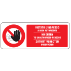 OCMEI SRL - OCM6CR843-A CART.DIVIETO F.TO MM 330X125