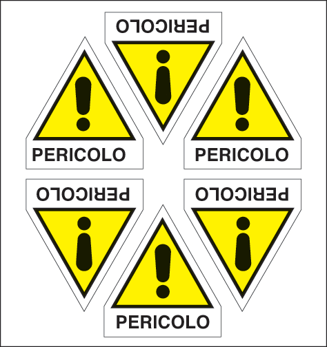 OCMEI SRL - OCM6ET2360 CF.10F ETICH. PERICOLO LATO 60+15 (6XF)