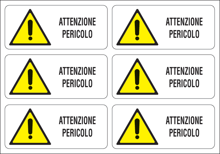 OCMEI SRL - OCM6ET2502 CF.10F ETICH.PERICOLO140X60 (6XF)