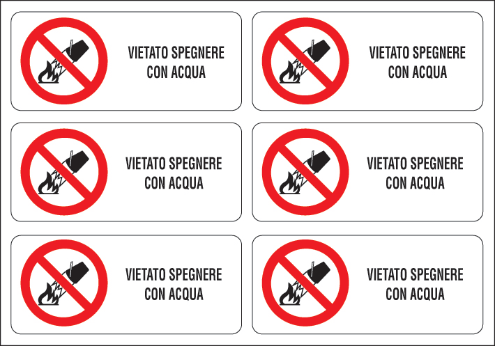 OCMEI SRL - OCM6ET2505 CF.10F ETICH.VIETATO SPEGNERE ACQUA (6XF