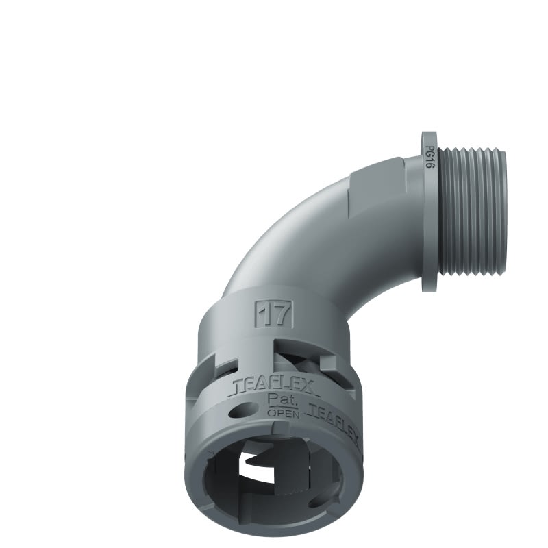 TEAFLEX - TEA6GBN17P16 CURVA 90?IP66 BN17 PG16 GRIGI