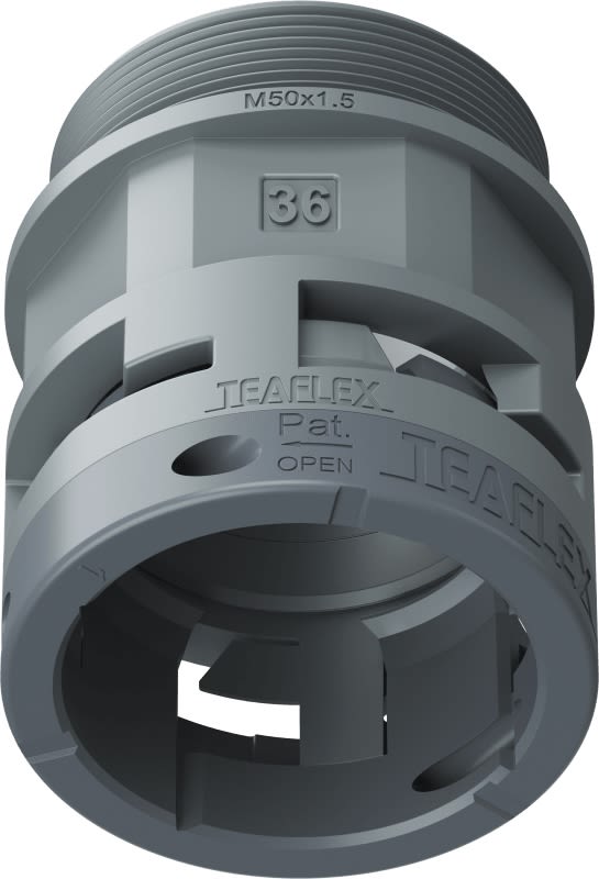 TEAFLEX - TEA6GSM36M50 RACC.GRIGIO IP66 SM36 M50X1,5