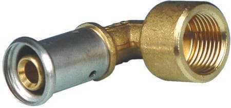 HENCO - CAPPELLOTTO - CPL6P2005 GOMITO FEMMINA IN OTTONE 20X3/4