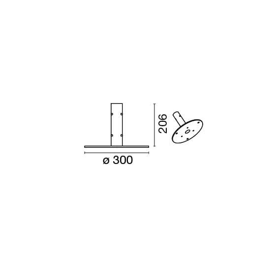 SIDE SPA - SDE406307 BASE PALO DA PAVIMENTO 60MM NE