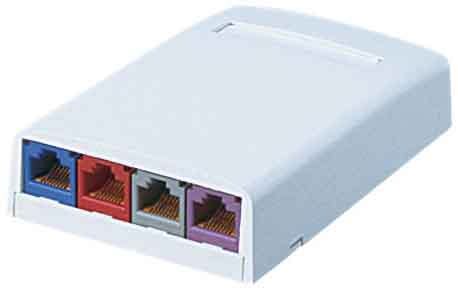 PANDUIT - PANCBX4IW-AY LA SCATOLA DA ESTERNO ACCETTA QUATTRO MO