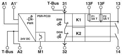 PHOENIX CONTACT - PHC2700577 PSR-PC20-1NO-1NC-24DC-SC MOD. SICUREZZA