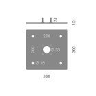 SIMES SPA - SMVS.7108.24 FLANGIA QUADRATA PER PALO PARK ANT