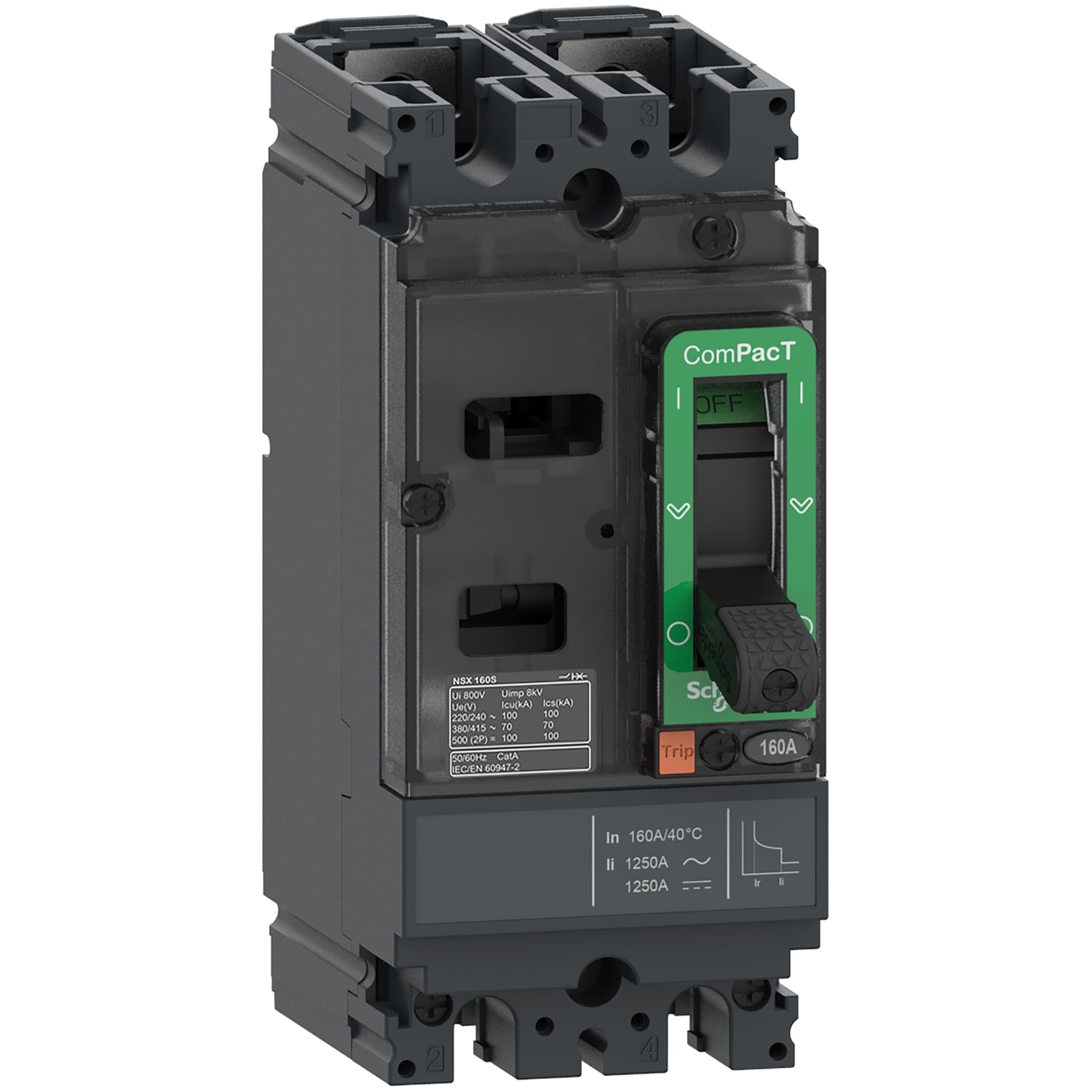SCHNEIDER ELECTRIC - SNRC10M2TM025 NSX100DC N 50KA 2P/2R TM25D_T