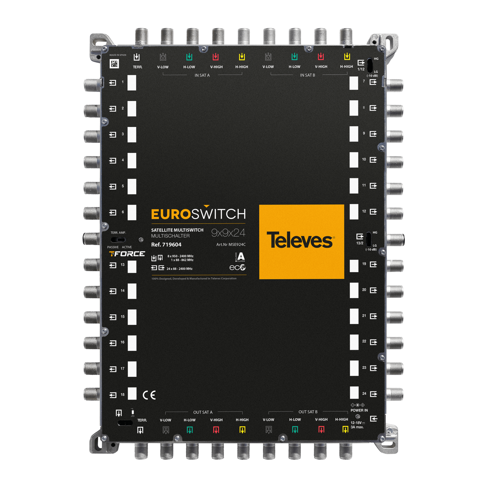 TELEVES ITALIA SRL - TVV719604 EUROSWITCH 9X9X24 F TERMINALE/CASCATA