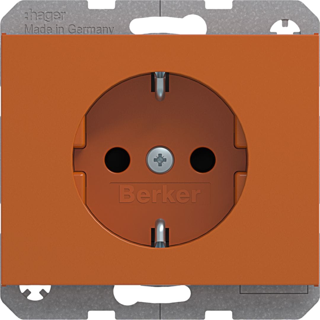 BERKER - BRK7341357014 PRESA SCHUKO SERIE K1 ARANCIONE LUCIDO