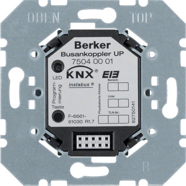 BERKER - BRK75040001 ACCOPPIATORE BUS KNX DA INCASSO X B.IQ