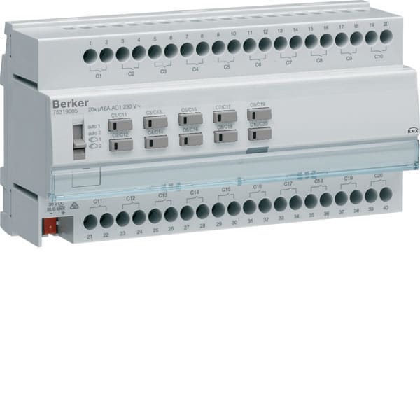 BERKER - BRK75319005 MOD.KNX+ TP 20 OUT 16A AC1 230V CAP 10M