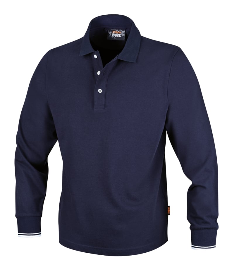 BM SPA - BMM075570205 POLO MAN. LUNGHE COT-PIQUE BLUE TG.XXL