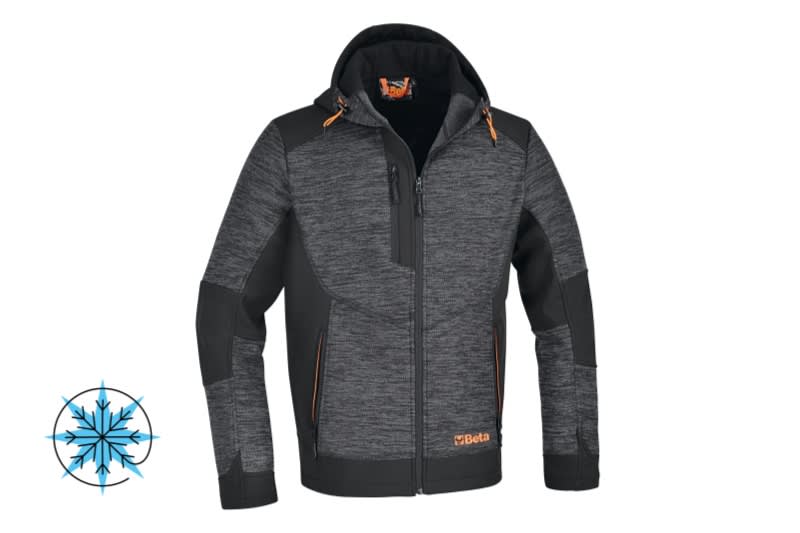 BM SPA - BMM076370006 Felpa tecnica in pile con inserti in tessuto softshell