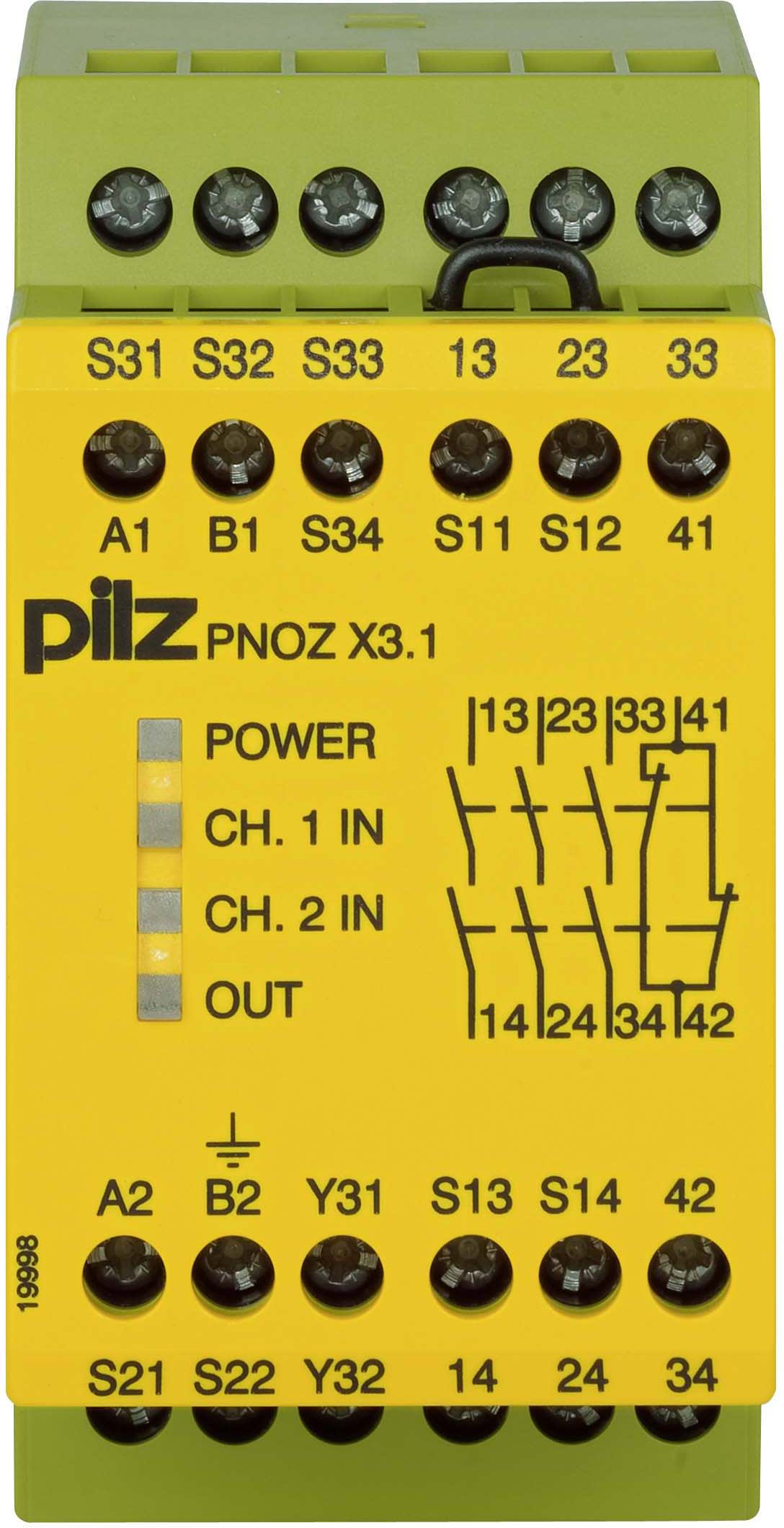 PILZ ITALIA SRL - PIZ774322 PNOZ X3.1 240AC/24DC 3NA+1NC+1PNP