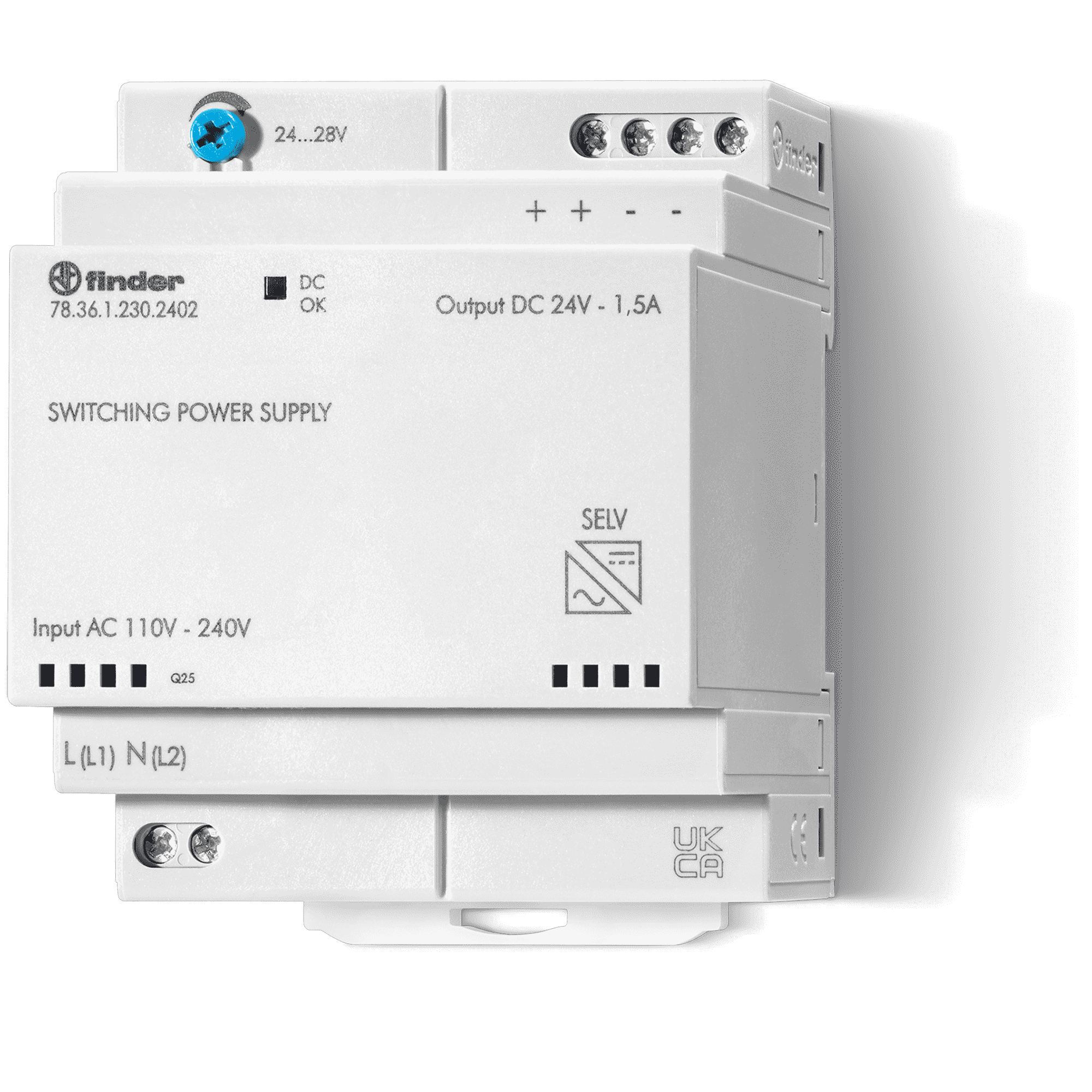 FINDER SPA - FIN783612301202 ALIM.SWITCHING 36W 12VDC (3.3A) CARICAB.