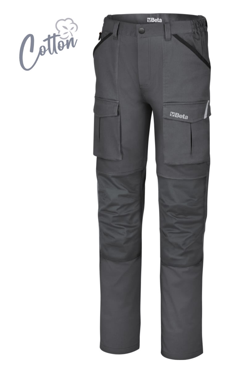 BM SPA - BMM079300403 PANTALONI WORK COTTON MEDIUM GREY TG.L